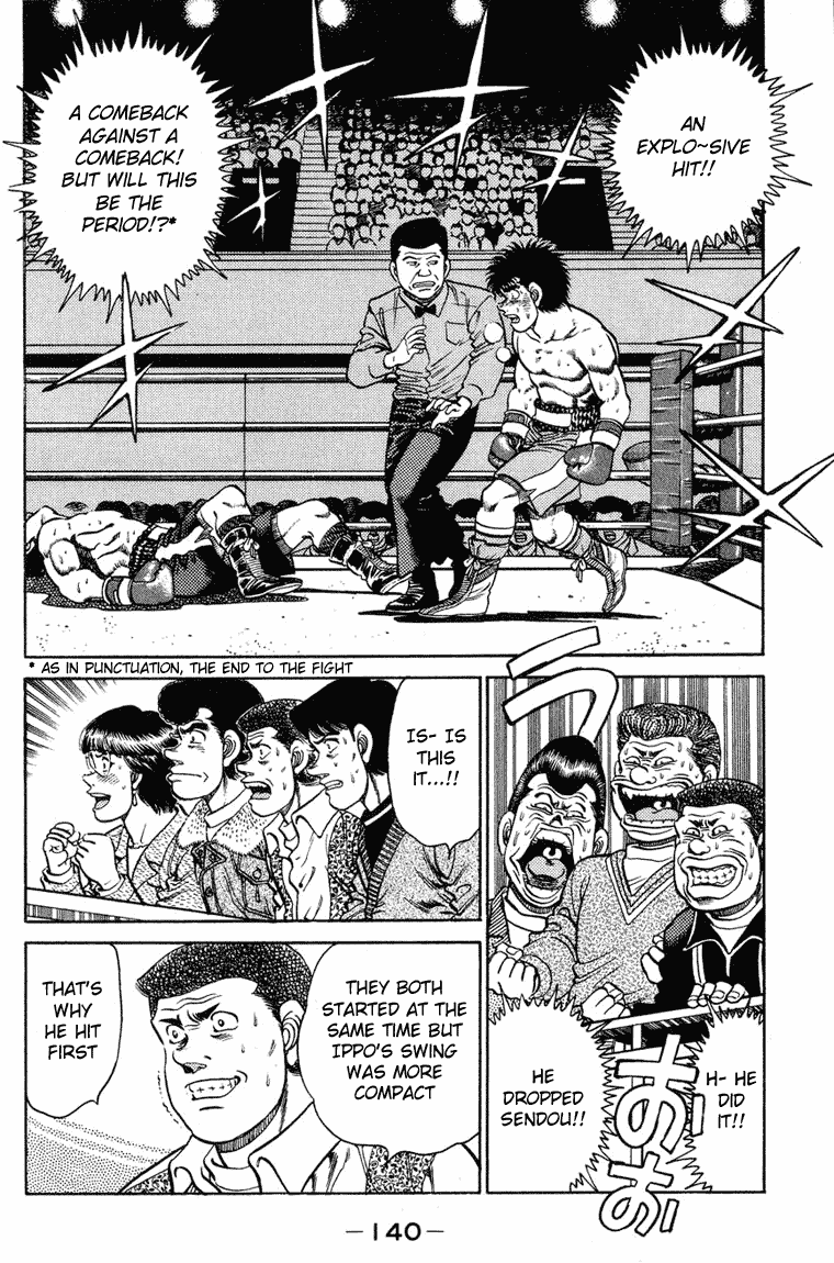 Hajime no Ippo Chapter 104.2 page 2 - Chapter 104 v2 : Sendou, Floored