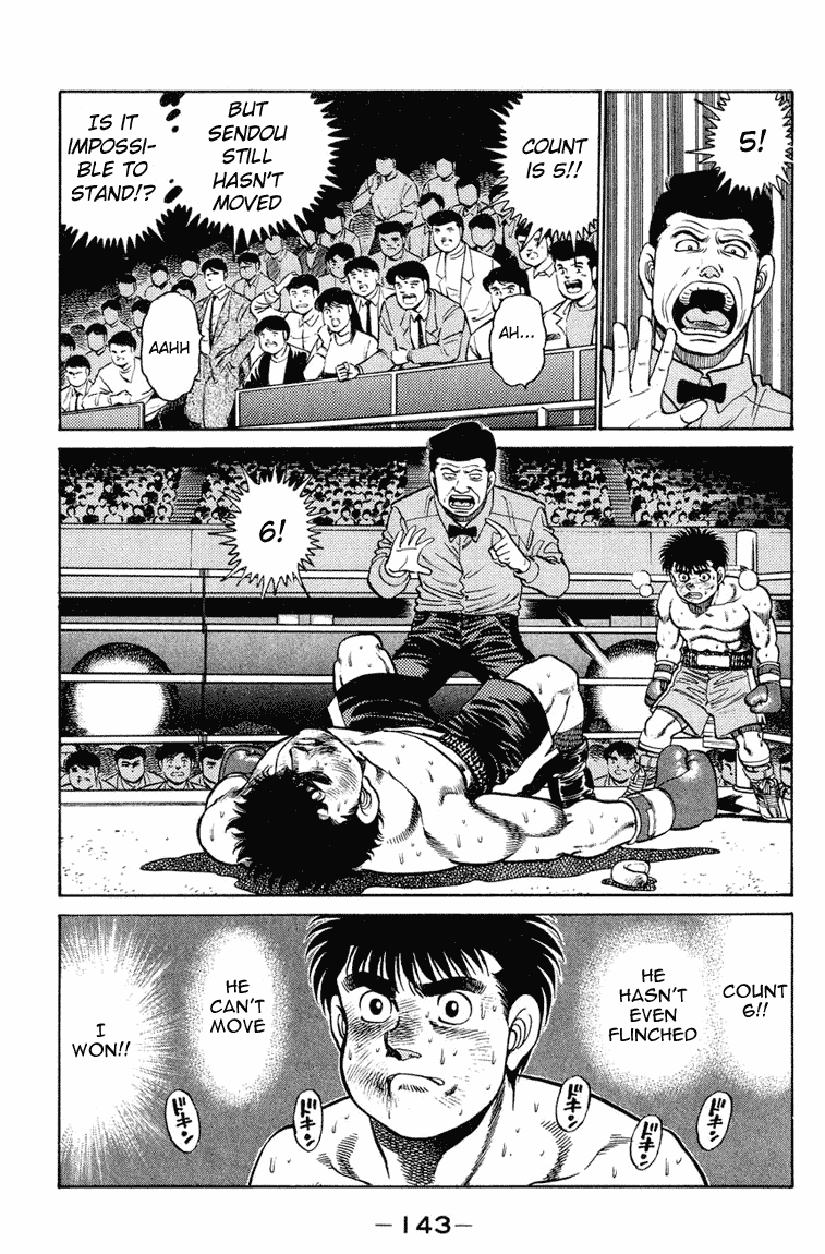 Hajime no Ippo Chapter 104.2 page 5 - Chapter 104 v2 : Sendou, Floored