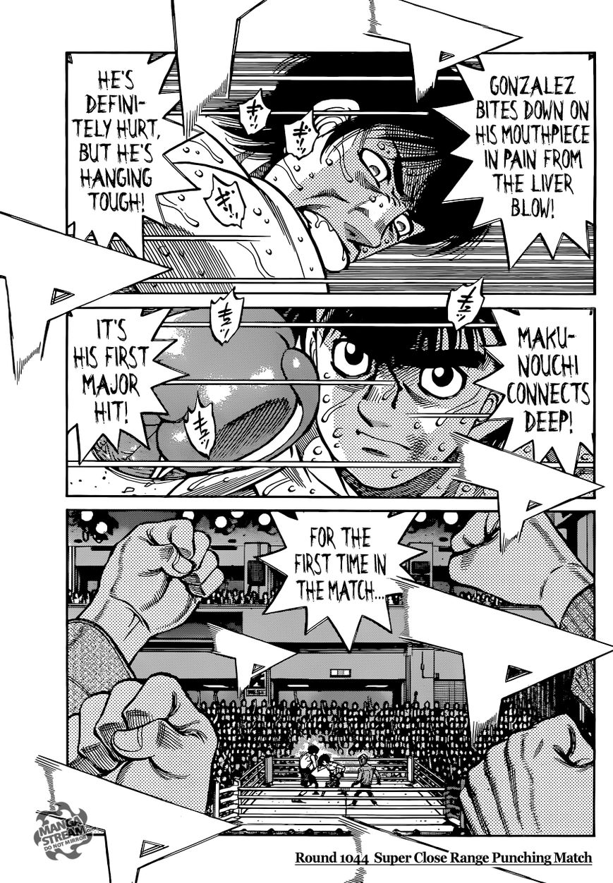Hajime no Ippo Chapter 1044 page 1 - Chapter 1044 : Super Close Range Punching Match