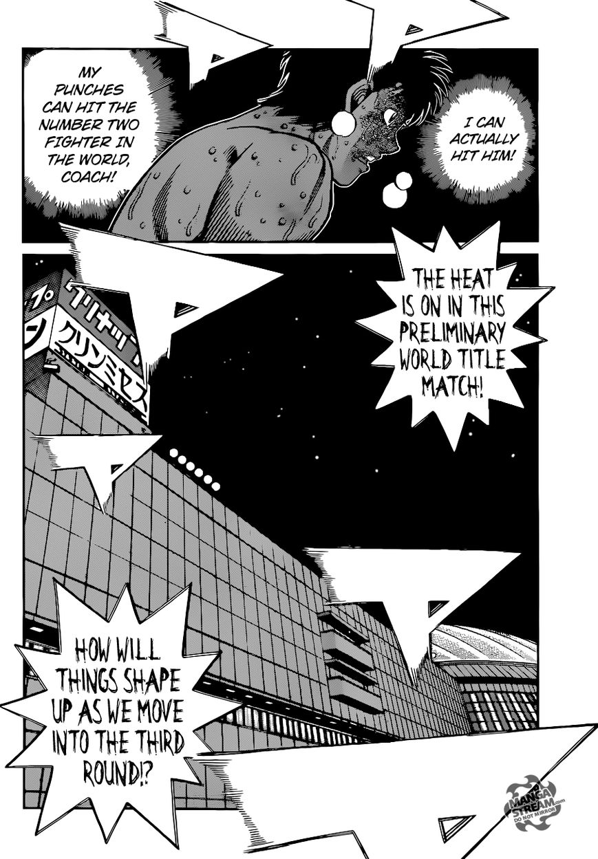 Hajime no Ippo Chapter 1045 page 14 - Chapter 1045 : Feedback, Confidence