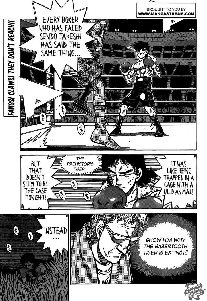 Hajime no Ippo Chapter 1088 page 1 - Chapter 1088 : The Sabertooth Tiger's Weakness
