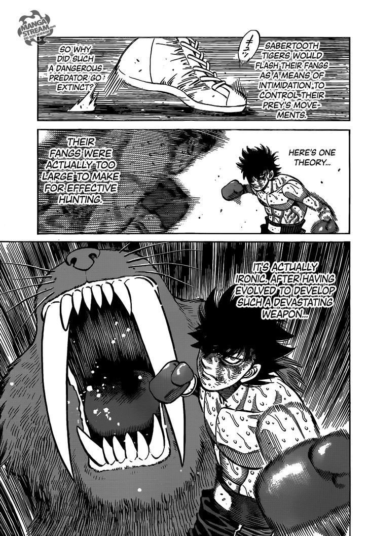 Hajime no Ippo Chapter 1088 page 14 - Chapter 1088 : The Sabertooth Tiger's Weakness