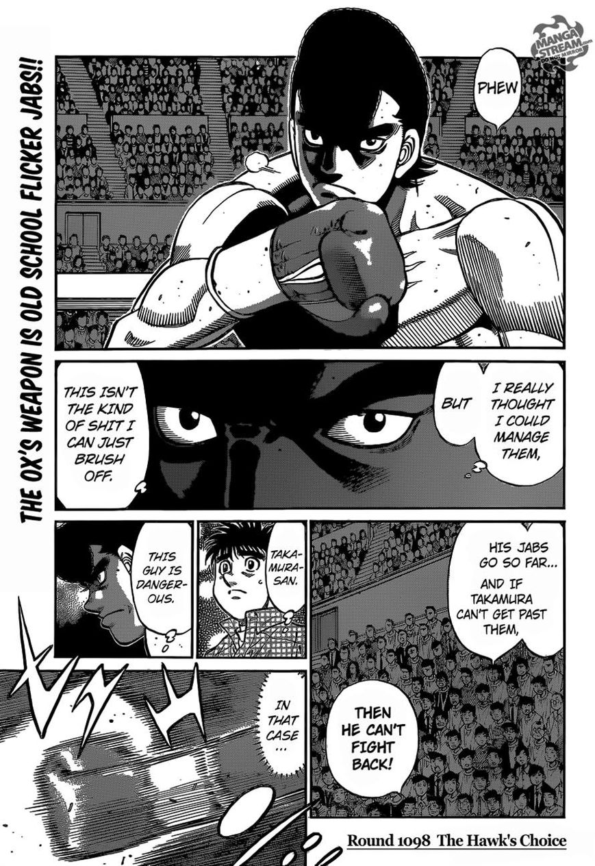 Hajime no Ippo Chapter 1098 page 1 - Chapter 1098 : The Hawk's Choice