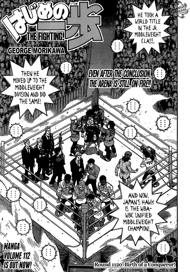 Hajime no Ippo Chapter 1120 page 1 - Chapter 1120 : Birth of a Conqueror!