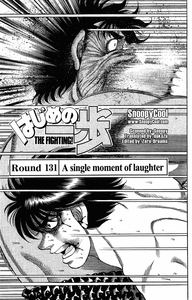 Hajime no Ippo Chapter 131.2 page 1 - Chapter 131 v2 : A Single Moment of Laughter