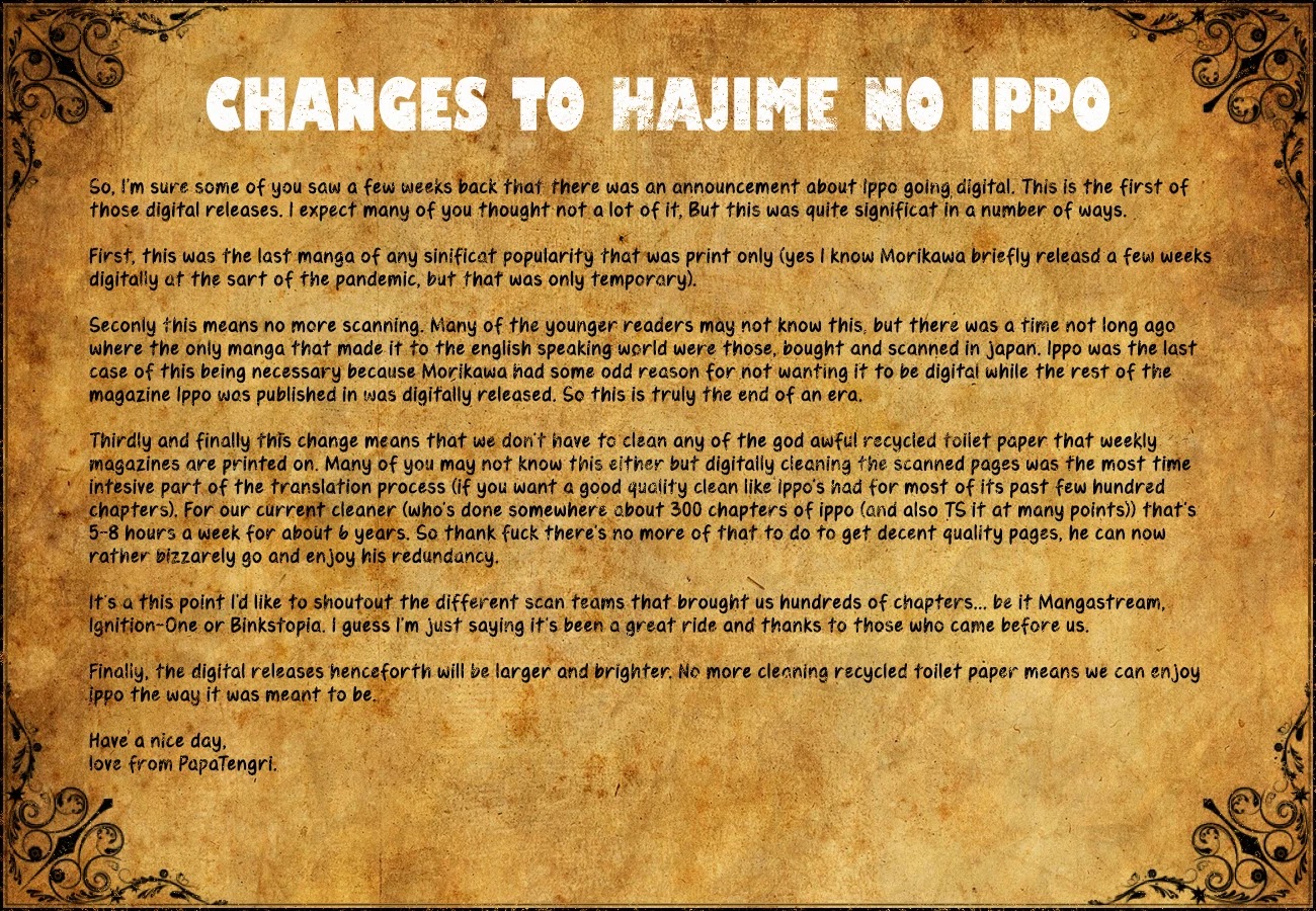 Hajime no Ippo Chapter 1346 page 1 - Chapter 1346: Let It Slide