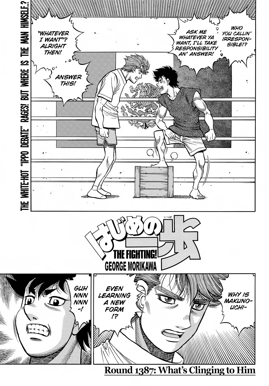 Hajime no Ippo Chapter 1387 page 1 - Chapter 1387: What's Clinging to Him?