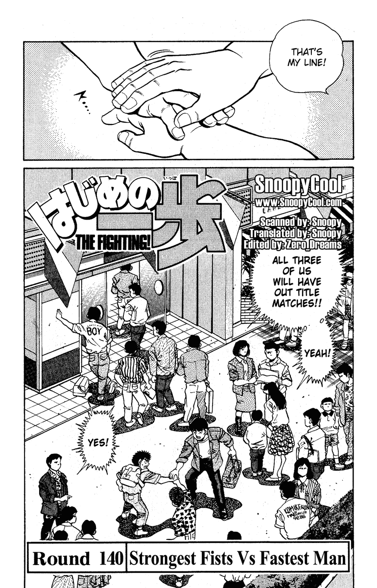 Hajime no Ippo Chapter 140.2 page 2 - Chapter 140 v2 : Strongest Fists vs. Fastest Man