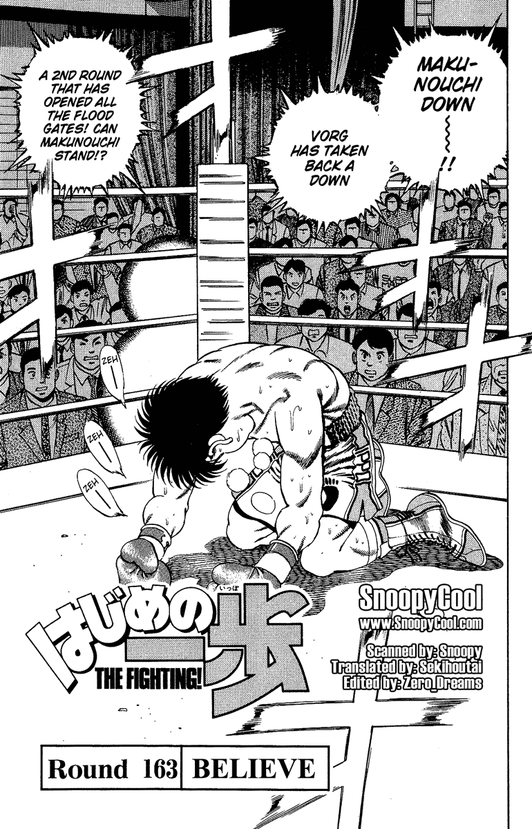 Hajime no Ippo Chapter 163.2 page 1 - Chapter 163 v2 : BELIEVE