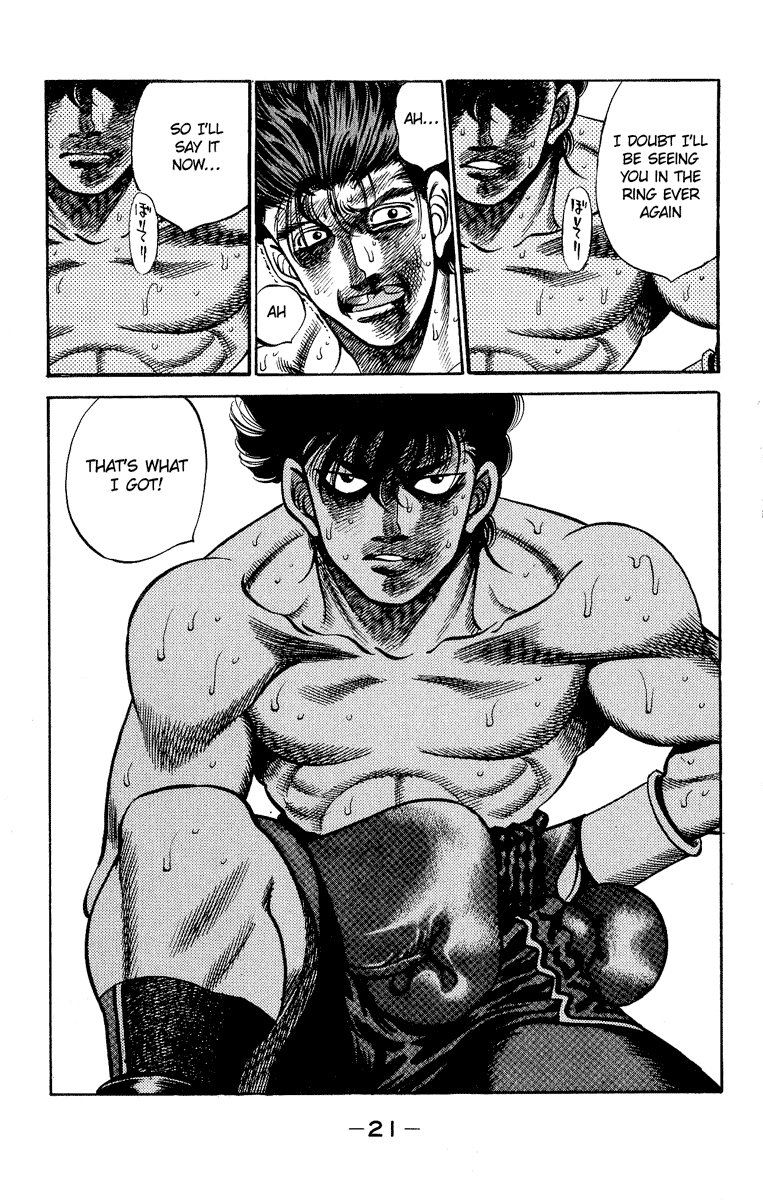 Hajime no Ippo Chapter 242.2 page 22 - Chapter 242 v2 : King's Farewell Gift