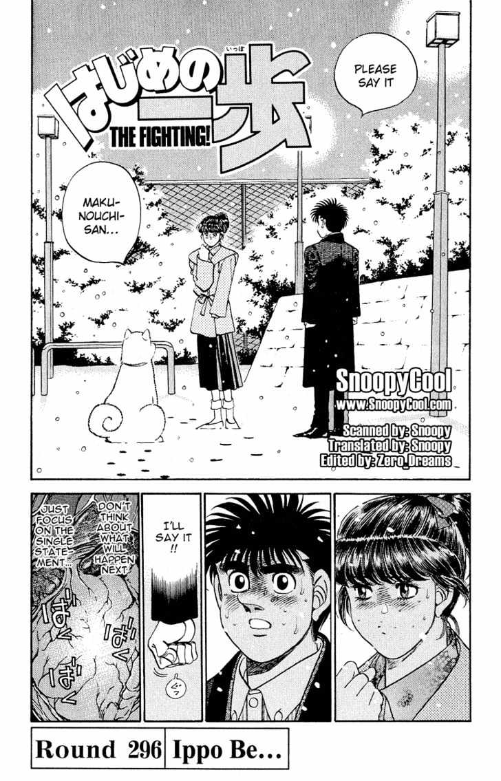 Hajime no Ippo Chapter 296 page 1 - Chapter 296 : Ippo Be...