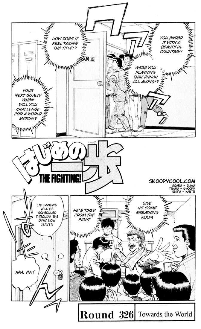 Hajime no Ippo Chapter 326 page 1 - Chapter 326 : Towards The World