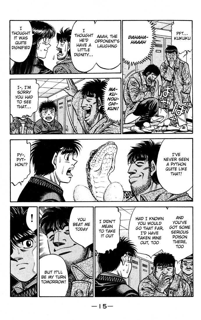 Hajime no Ippo Chapter 425 page 15 - Chapter 425 : Expression of a Challenger