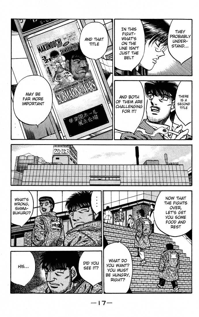 Hajime no Ippo Chapter 425 page 17 - Chapter 425 : Expression of a Challenger
