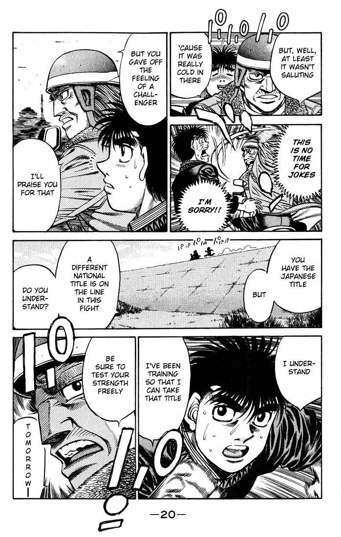 Hajime no Ippo Chapter 425 page 20 - Chapter 425 : Expression of a Challenger