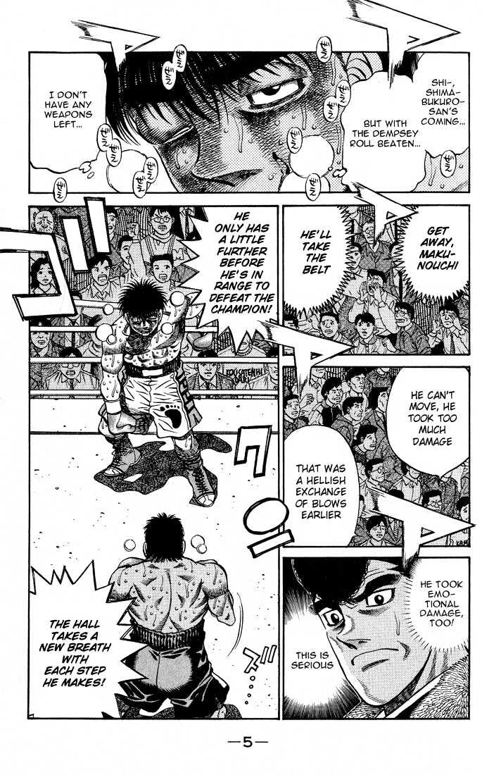 Hajime no Ippo Chapter 434 page 6 - Chapter 434 : Lack of Oxygen