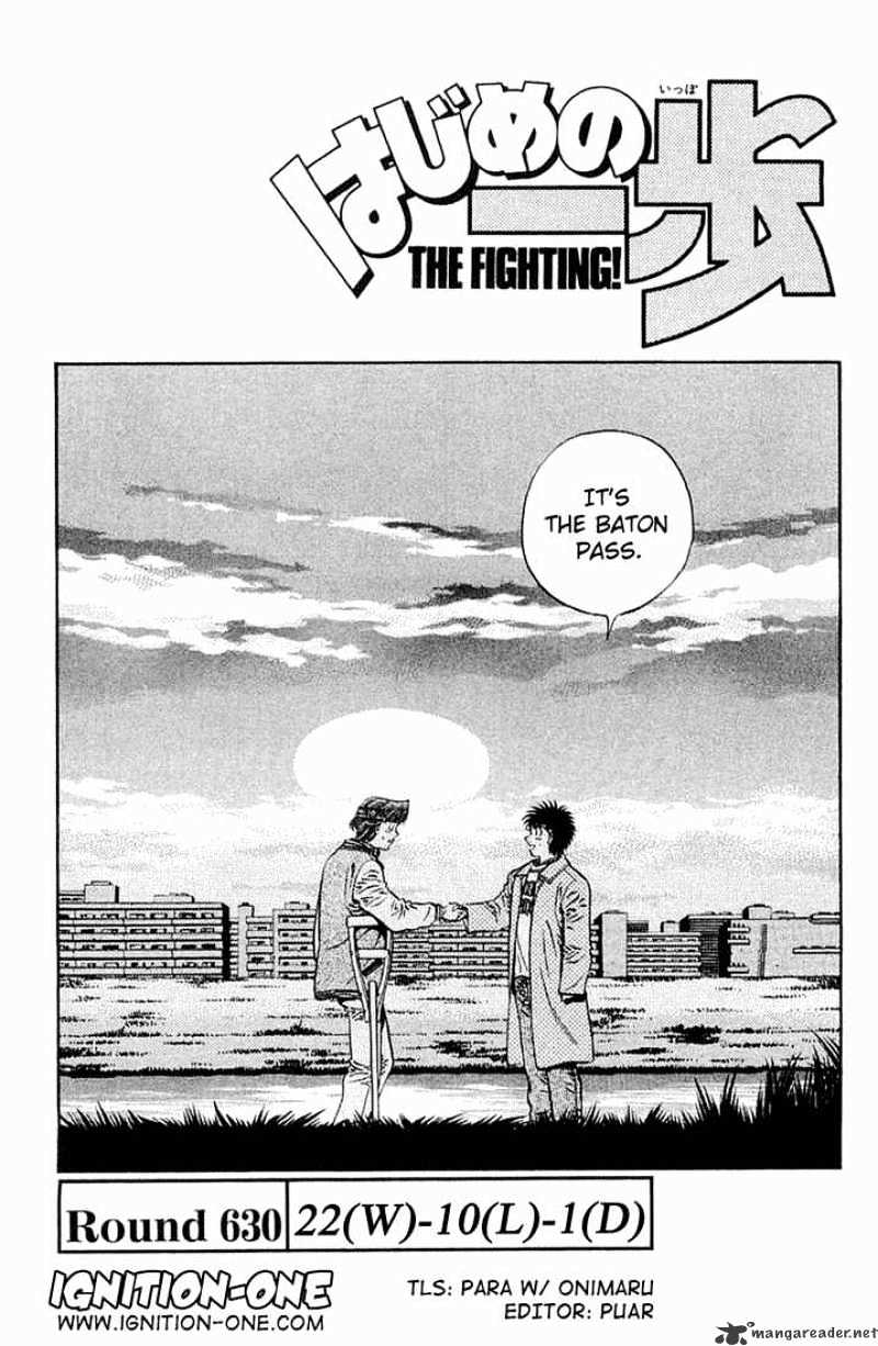 Hajime no Ippo Chapter 630 page 1 - Chapter 630 : 22 Wins, 10, Losses 1, Draw