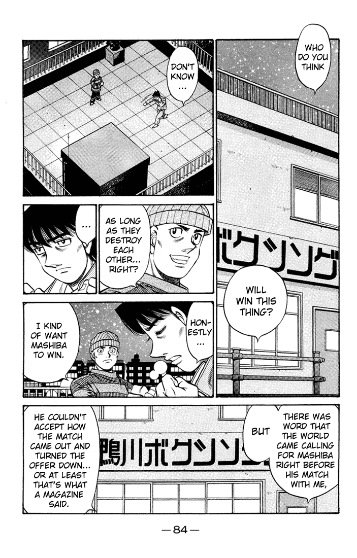 Hajime no Ippo Chapter 674.2 page 14 - Chapter 674 v2 : Mashiba's Real Goal