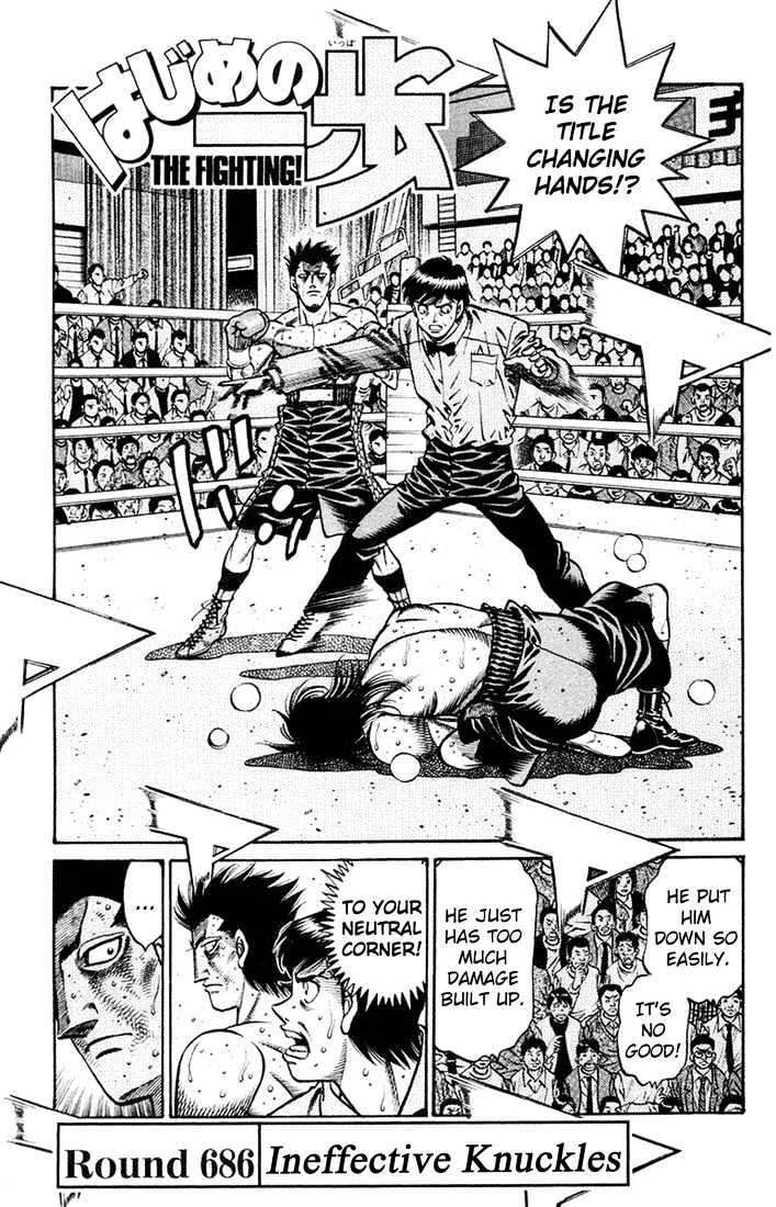 Hajime no Ippo Chapter 686 page 1 - Chapter 686 : Ineffective knuckles