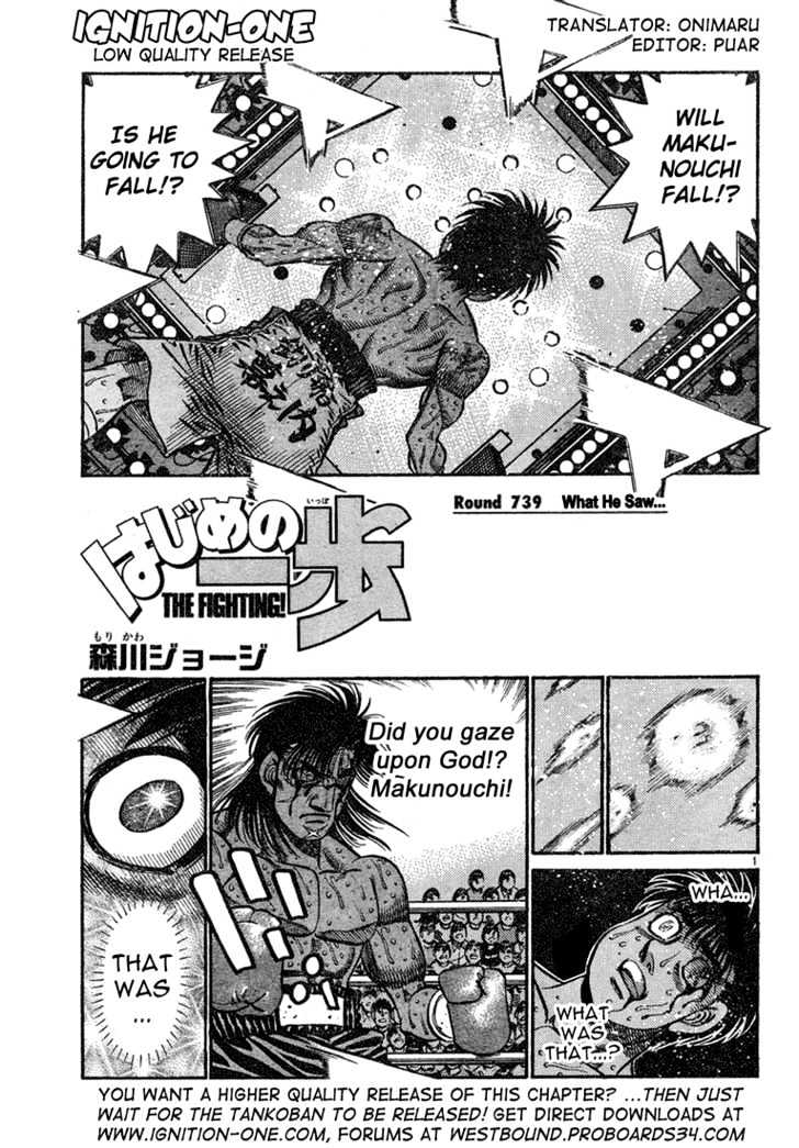 Hajime no Ippo Chapter 739 page 1 - Chapter 739 : What he saw...