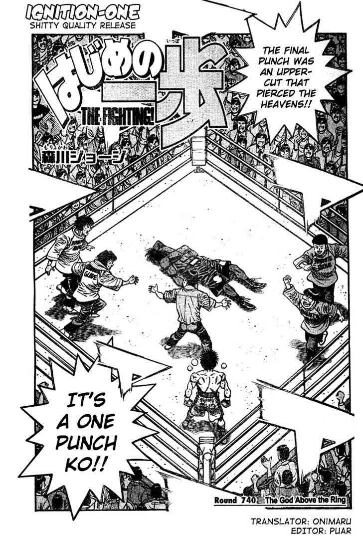 Hajime no Ippo Chapter 740 page 1 - Chapter 740 : The god above the ring