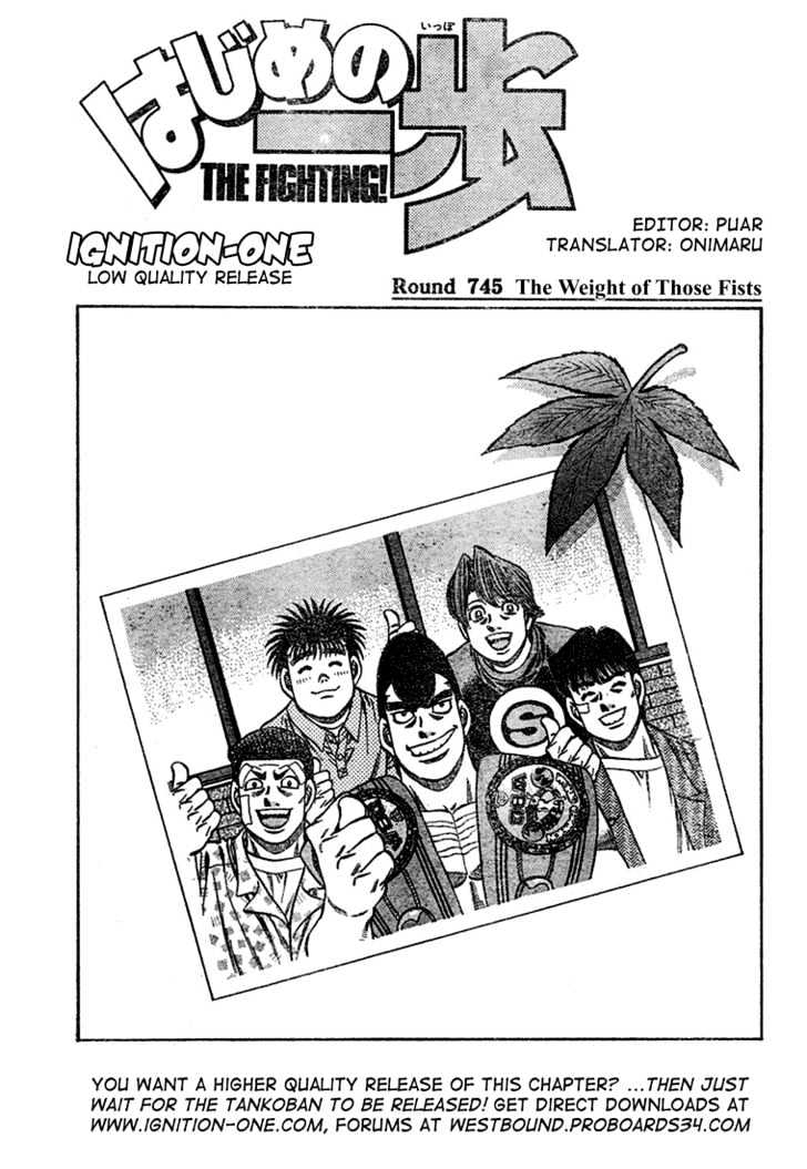 Hajime no Ippo Chapter 745 page 1 - Chapter 745 : The weight of those fists