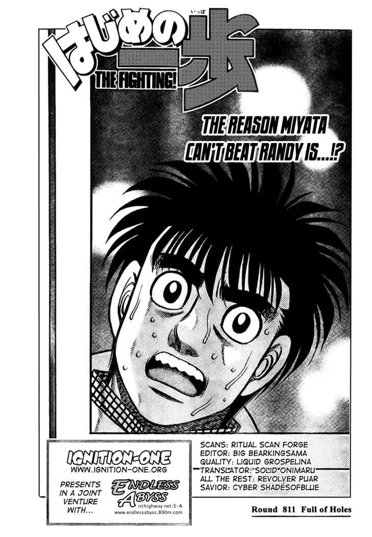 Hajime no Ippo Chapter 811 page 1 - Chapter 811 : The Reason MIYATA can't beat RANDY is...?