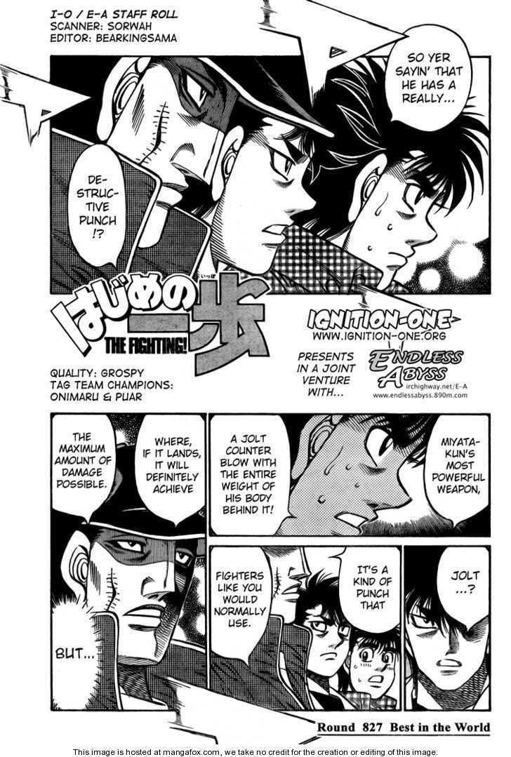 Hajime no Ippo Chapter 827 page 1 - Chapter 827 : Best in the World