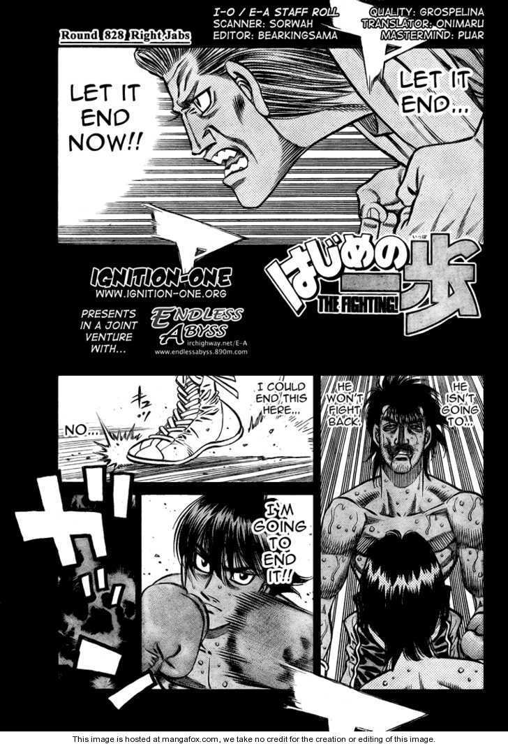 Hajime no Ippo Chapter 828 page 1 - Chapter 828 : Right Jabs