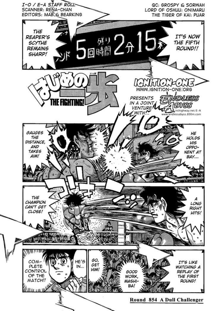 Hajime no Ippo Chapter 854 page 1 - Chapter 854 : A Dull Challenger
