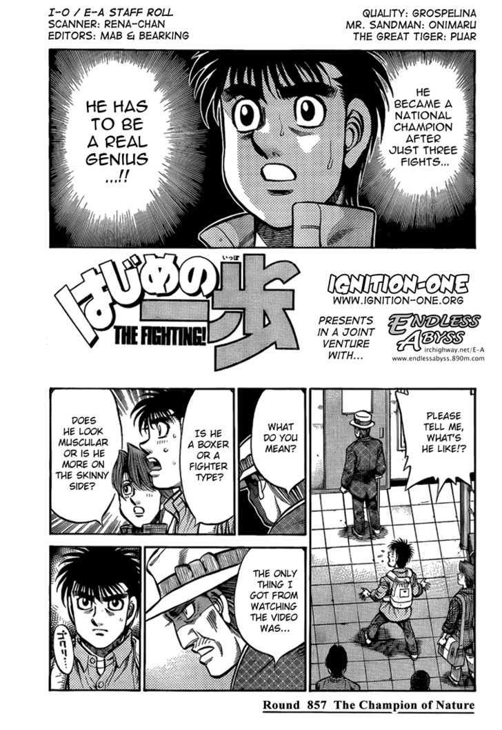 Hajime no Ippo Chapter 857 page 1 - Chapter 857 : The Champion of Nature
