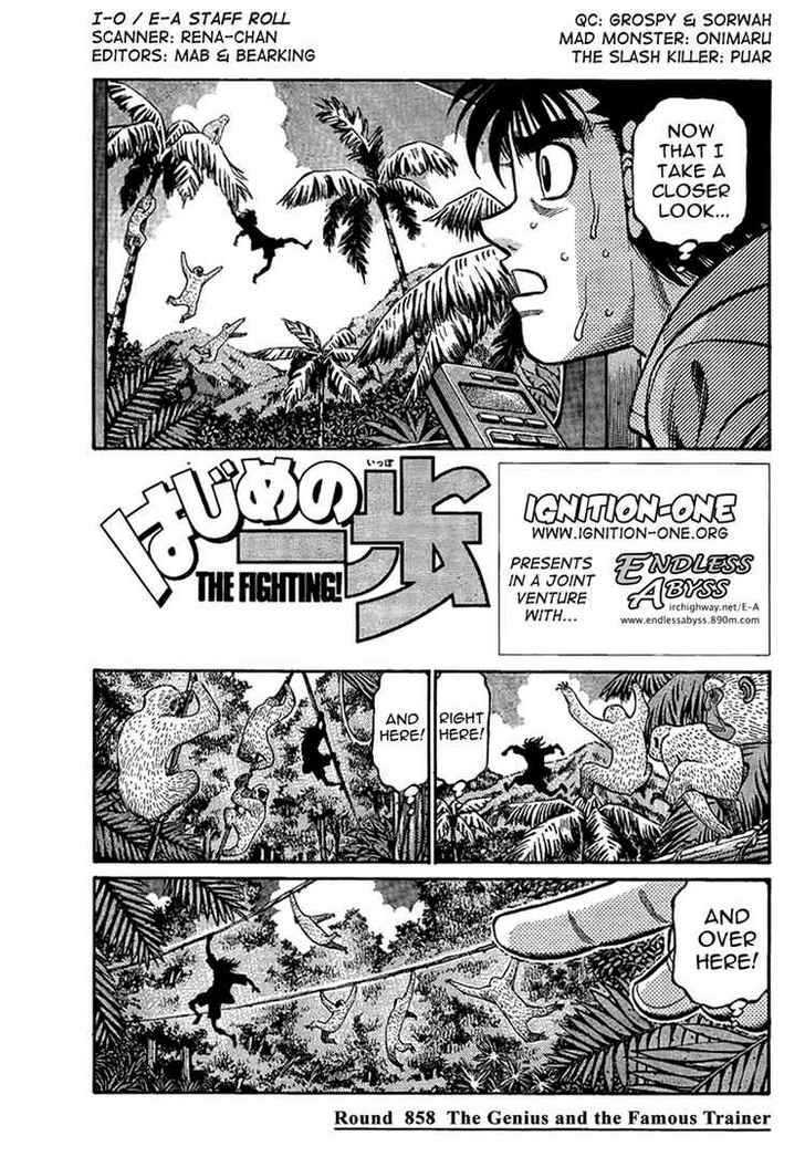 Hajime no Ippo Chapter 858 page 1 - Chapter 858 : The Genius and the Famous Trainer