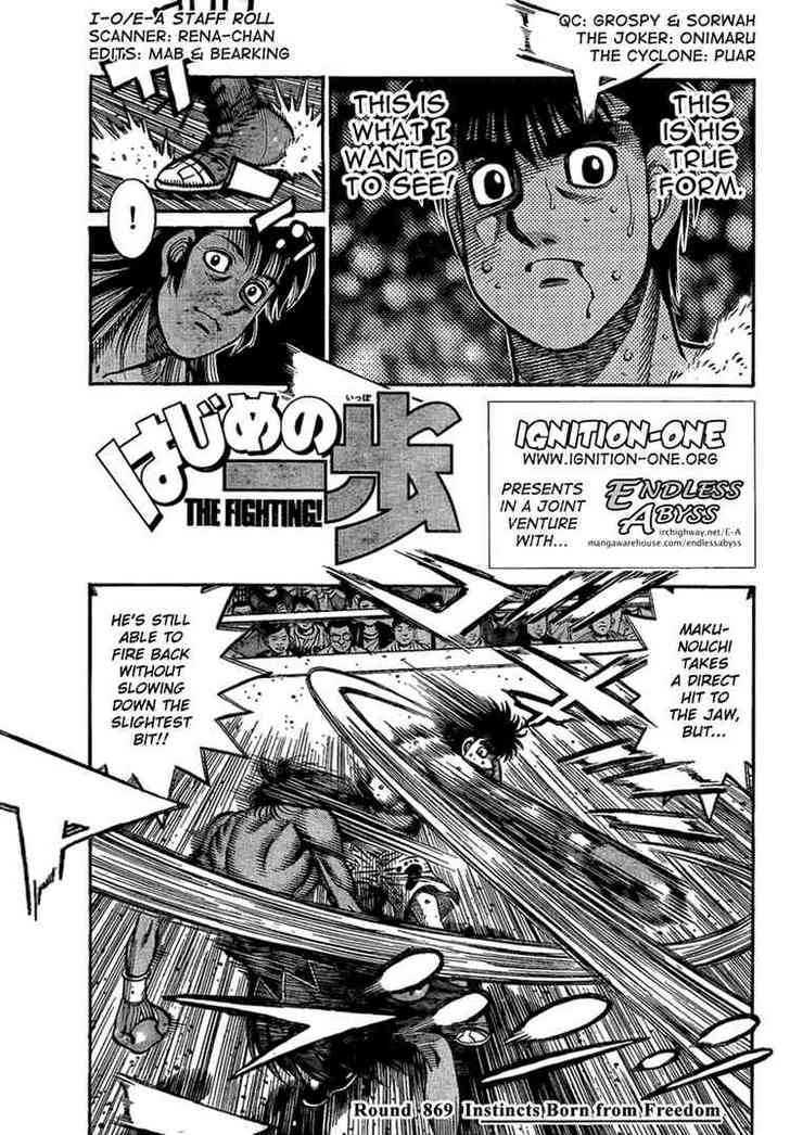 Hajime no Ippo Chapter 869 page 1 - Chapter 869 : Instincts born from Freedom