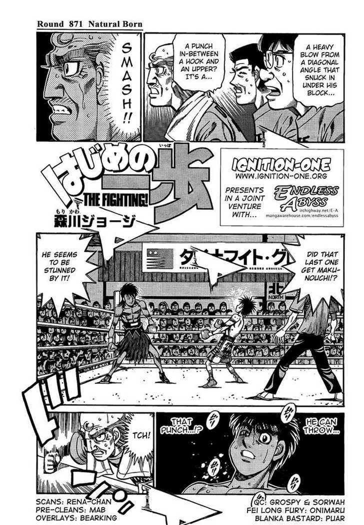 Hajime no Ippo Chapter 871 page 1 - Chapter 871 : Natural Born