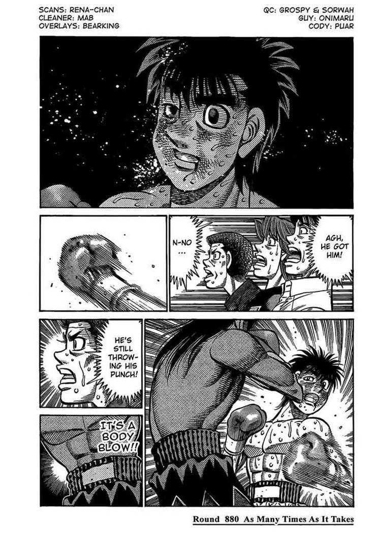 Hajime no Ippo Chapter 880 page 1 - Chapter 880 : As many times as it takes