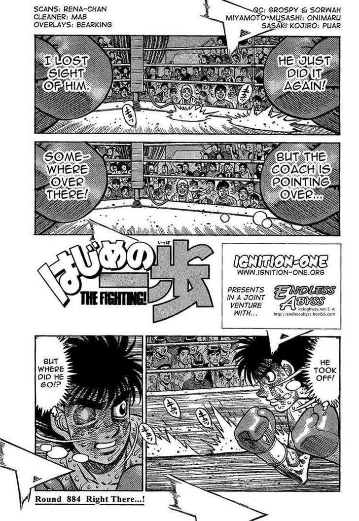 Hajime no Ippo Chapter 884 page 1 - Chapter 884 : Right there...!