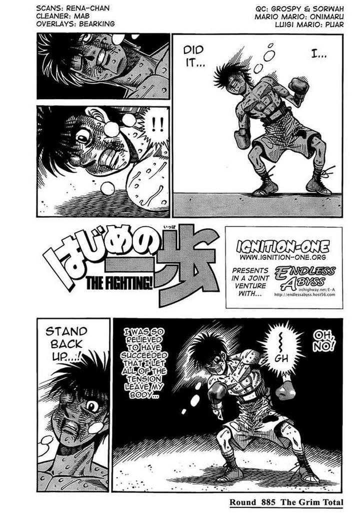 Hajime no Ippo Chapter 885 page 1 - Chapter 885 : The Grim Total