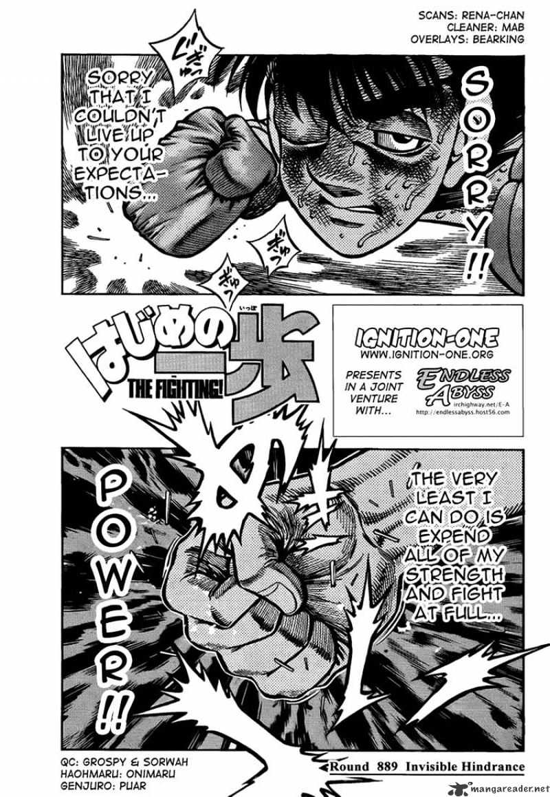 Hajime no Ippo Chapter 889 page 1 - Chapter 889 : Invisible Ilindrance