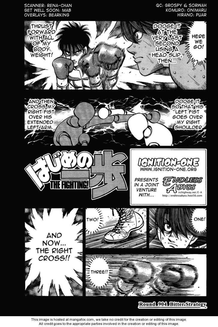 Hajime no Ippo Chapter 904 page 1 - Chapter 904 : Bitter Strategy