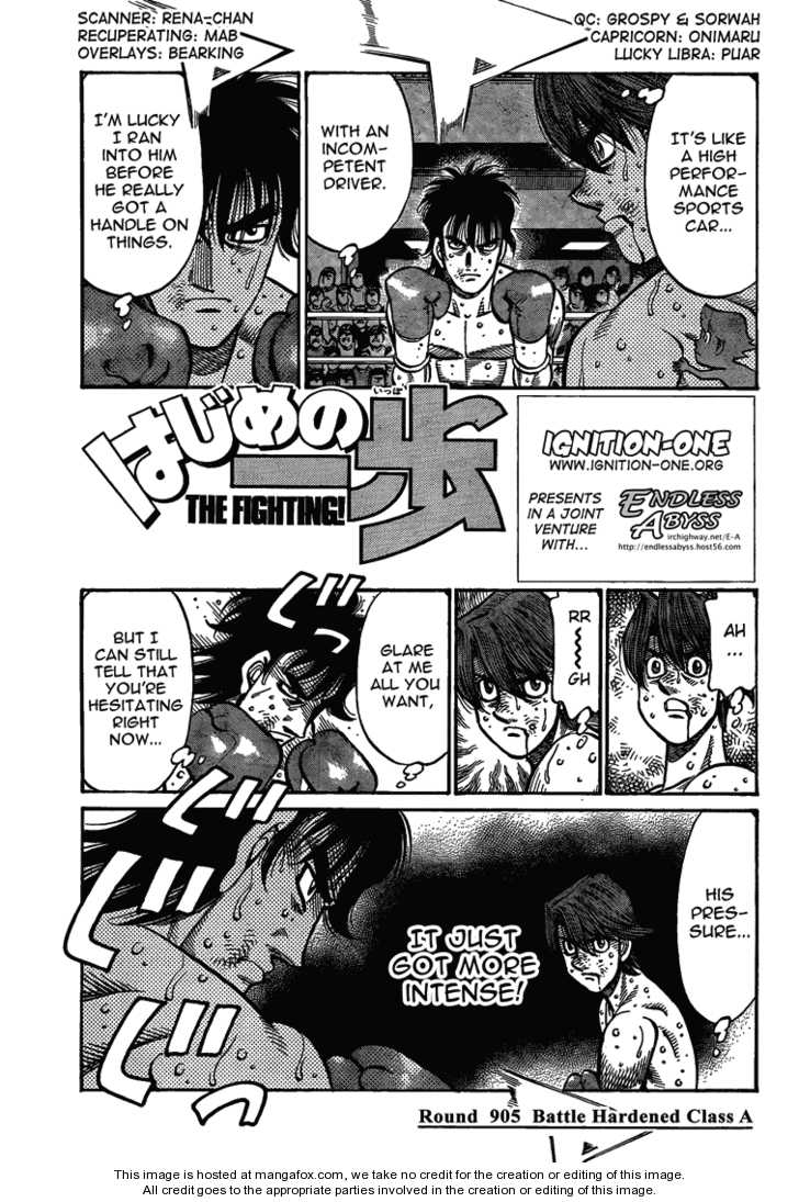 Hajime no Ippo Chapter 905 page 1 - Chapter 905 : Battle Hardened Class A