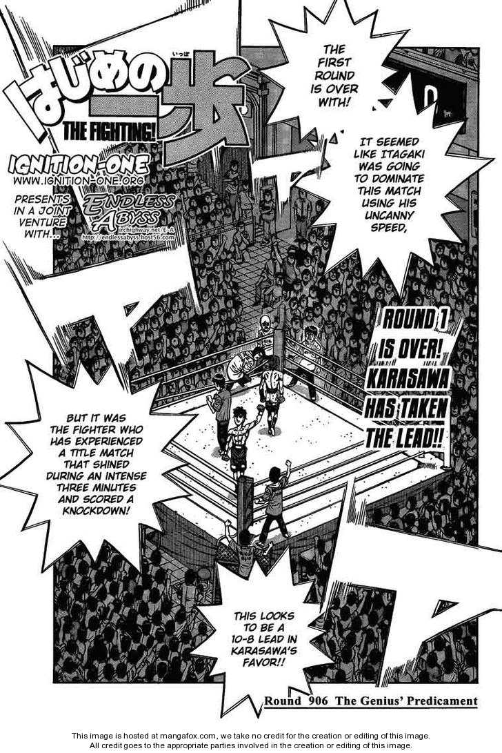 Hajime no Ippo Chapter 906 page 1 - Chapter 906 : The Genius' Predicament