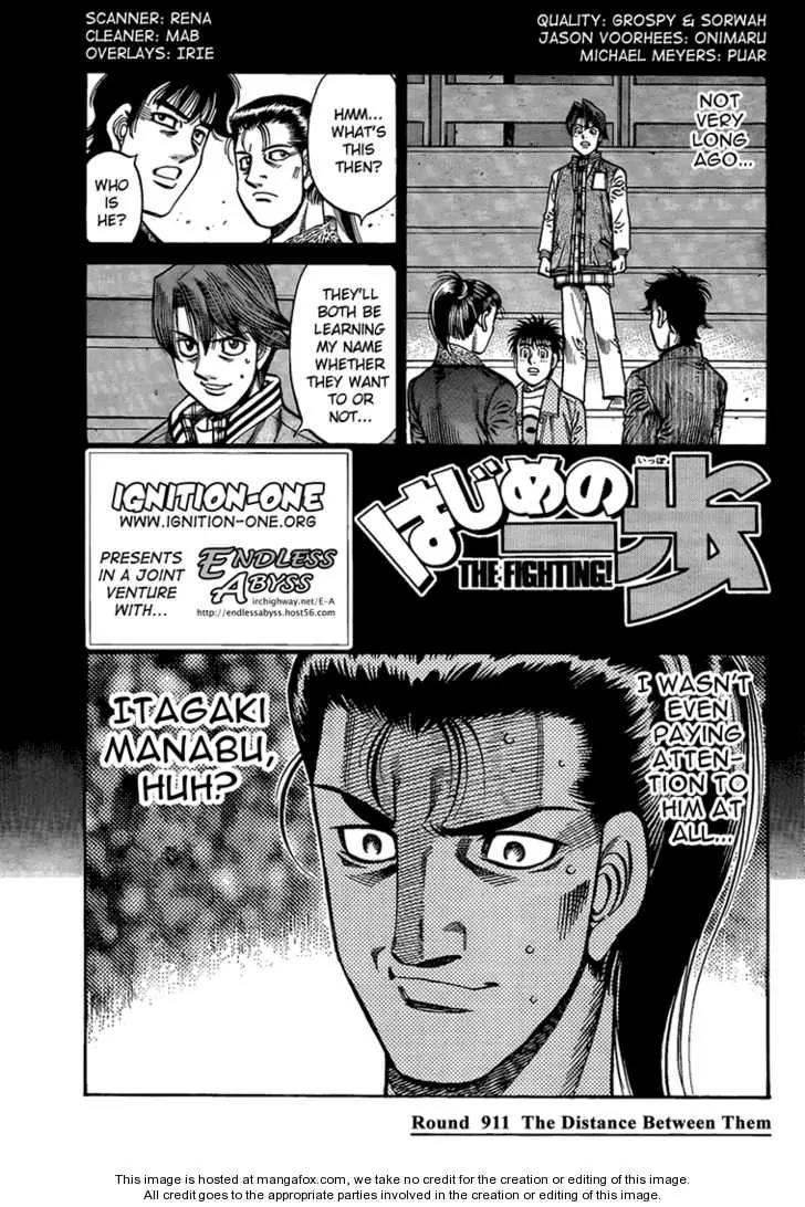 Hajime no Ippo Chapter 911 page 1 - Chapter 911 : The Distance Between Them