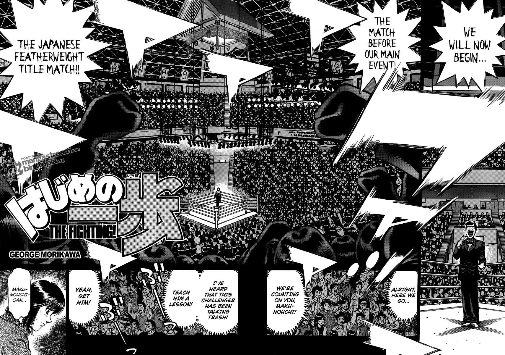 Hajime no Ippo Chapter 931 page 3 - Chapter 931 : Reporting in, with a Smile