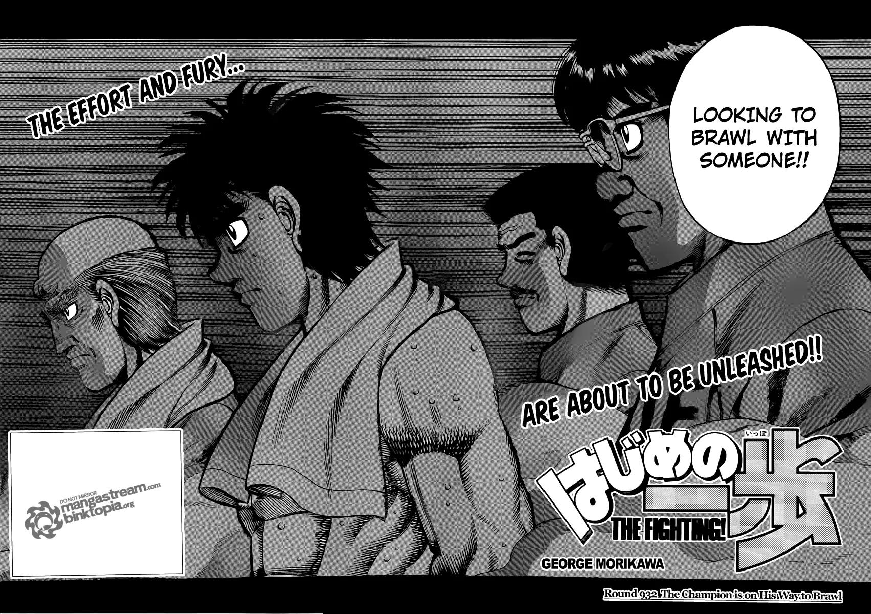 Hajime no Ippo Chapter 932 page 2 - Chapter 932 : The Champion Is on His Way to Brawl