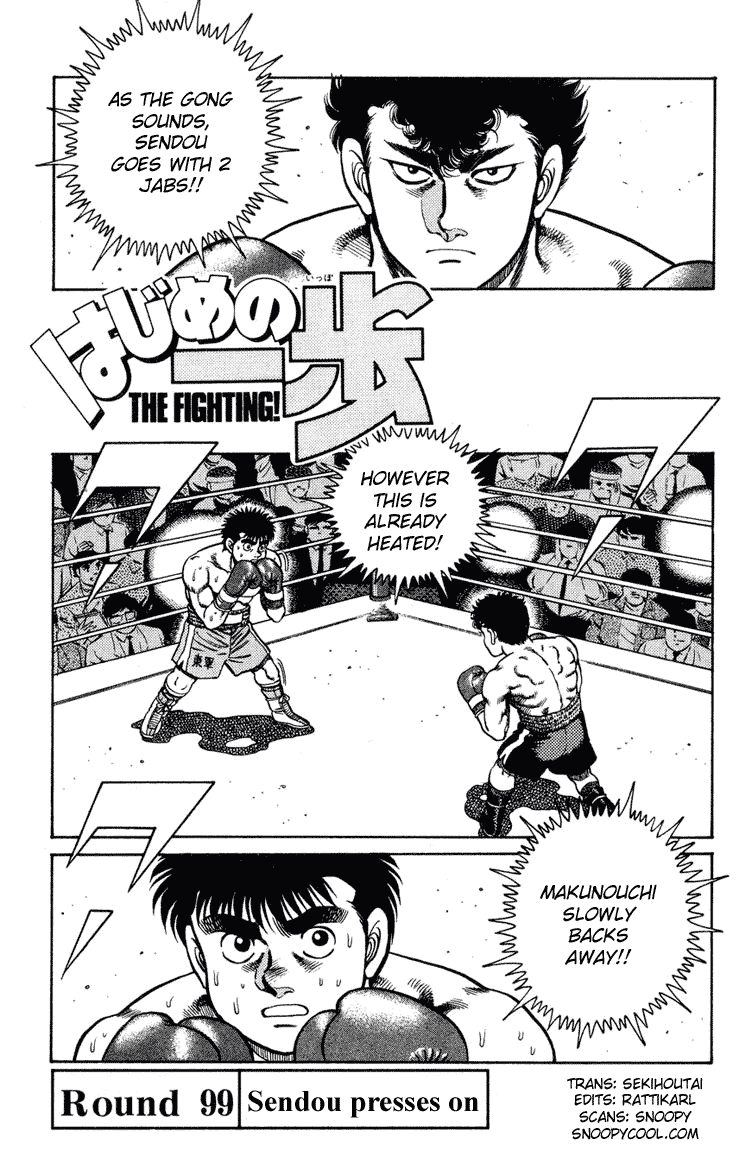 Hajime no Ippo Chapter 99.2 page 1 - Chapter 99 v2 : Sendou Presses On