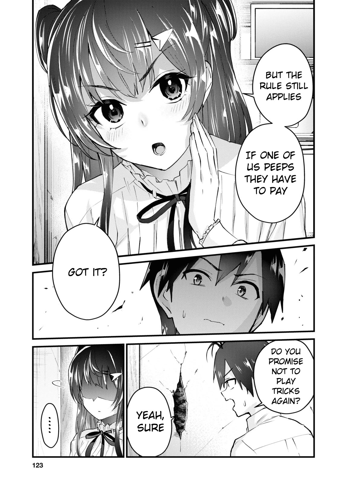 Hajimete no Gal Chapter 131 page 4 - Chapter 131: The First Peeping