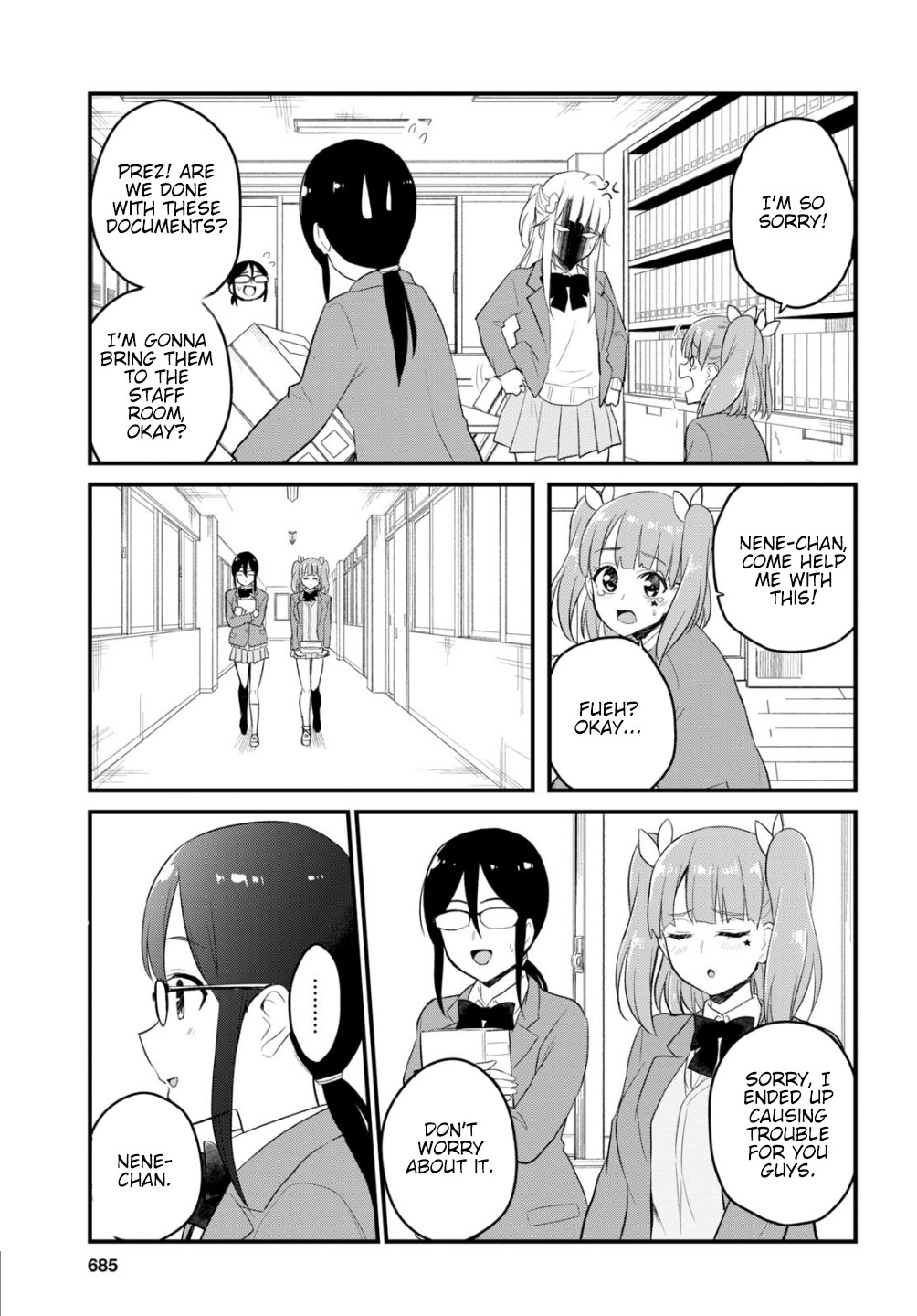 Hajimete no Gal Chapter 85 page 10 - Chapter 85: First Student Council Visit