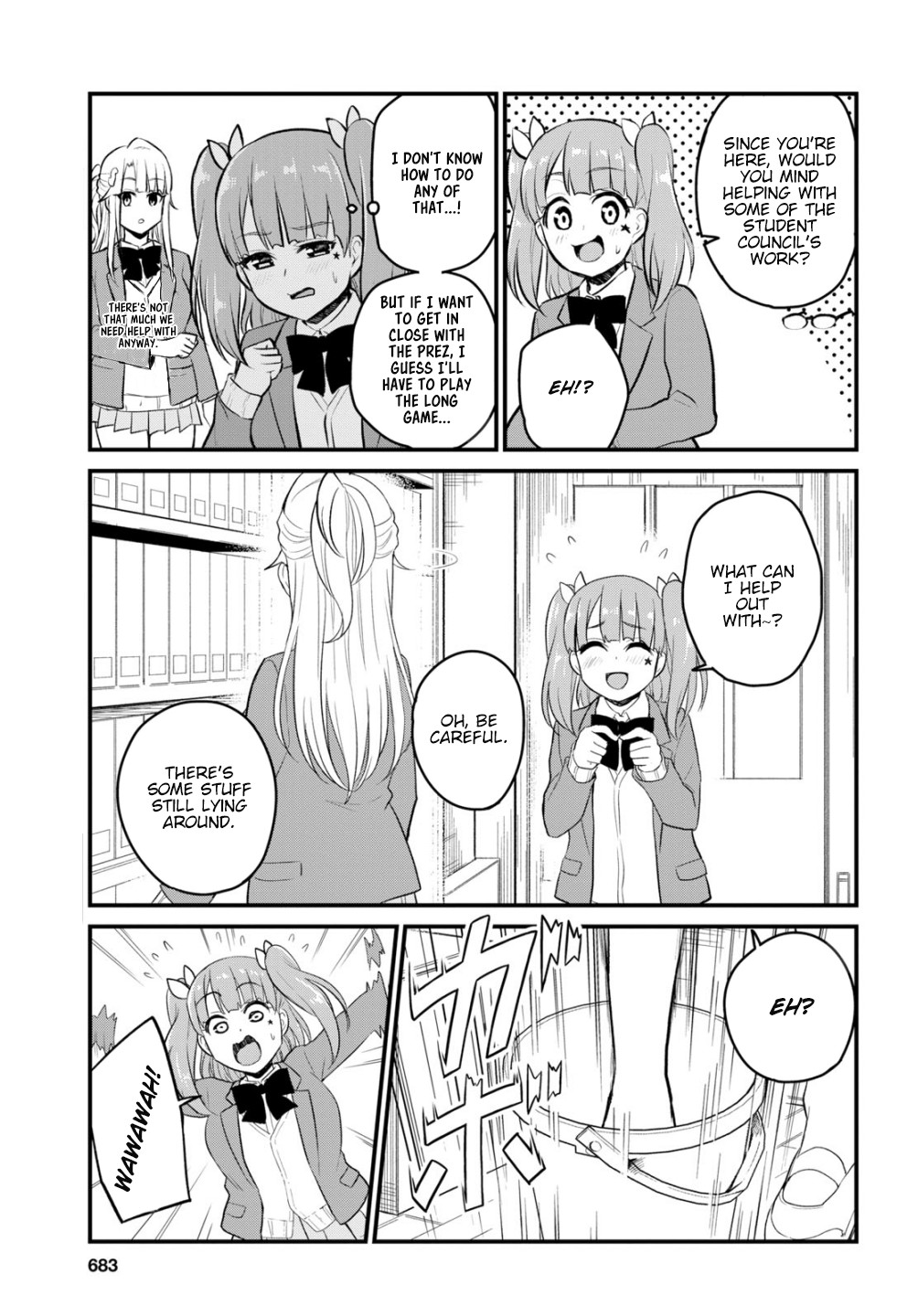 Hajimete no Gal Chapter 85 page 8 - Chapter 85: First Student Council Visit