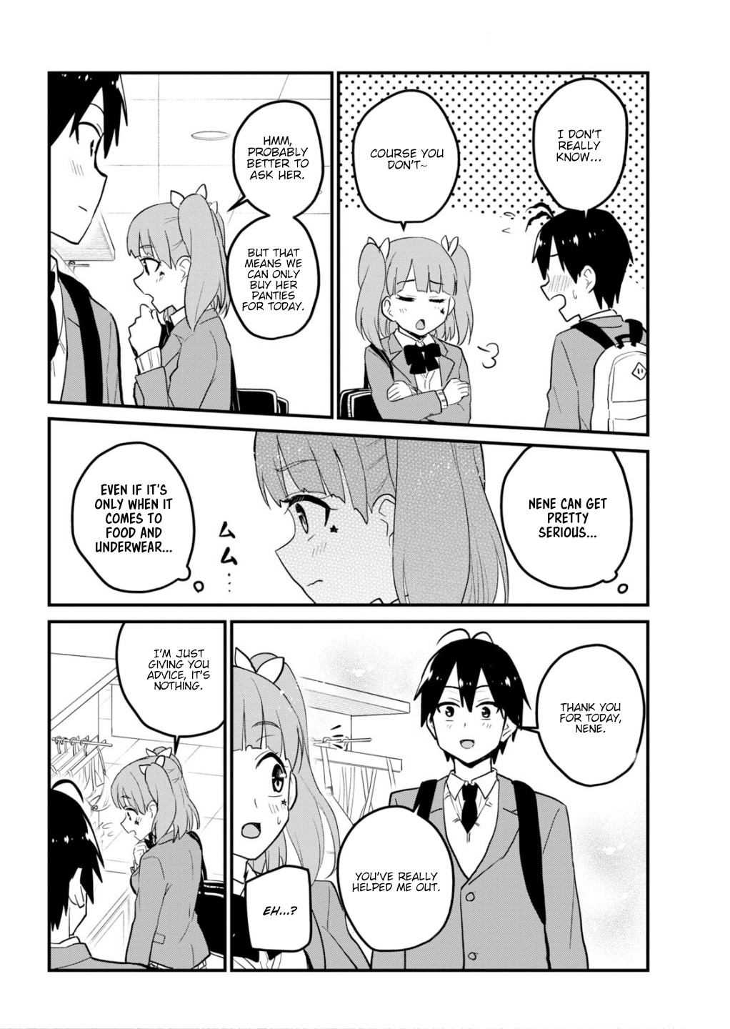 Hajimete no Gal Chapter 89 page 9 - Chapter 89: The First Underwear Choice