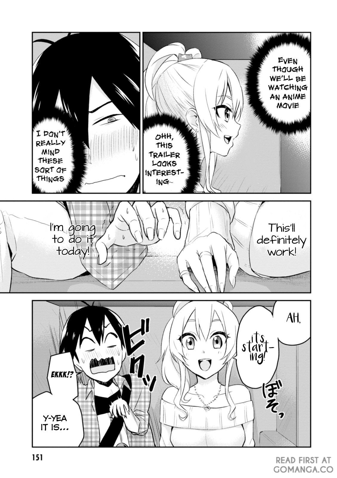 Hajimete no Gal Chapter 9 page 12 - Chapter 9: My First Movie